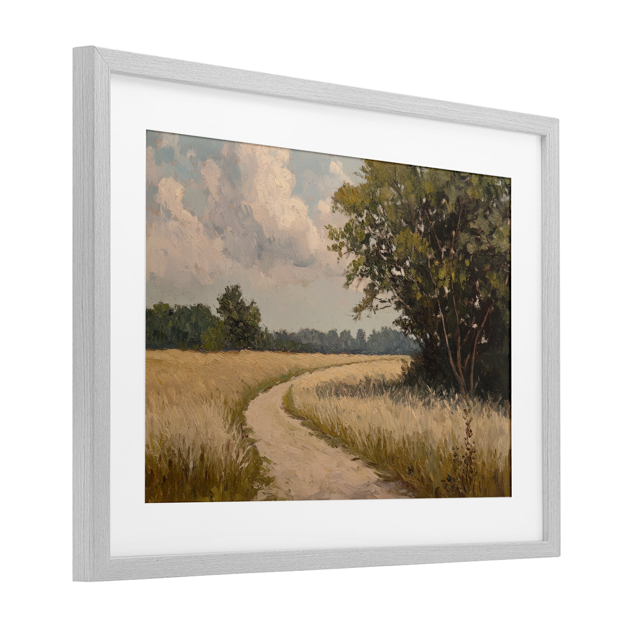 Stupell Industries Peaceful Thinking Path Gray Framed Print Under Glass, design by Petal Prints Design