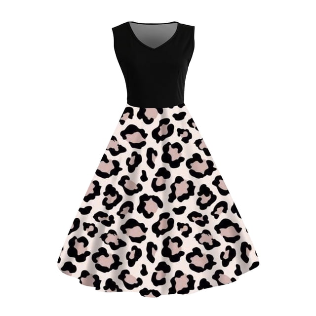TJAZFJPA Robe Formelle Style Rétro Sans Manches à Fermeture Éclair Latérale Robe Maxi Vintage Jupe Évasée Robe Décontractée Robe de Nuit Robe d'Automne pour Femmes