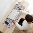 thumbnail image 3 of Elevate Your Workspace with Vintage Groovy Flowers Desk Mat: Extended Gaming Mouse Pad Perfect for Office Work & Gaming, Non-Slip Rubber Base Mousepad with Stitched Edges - 31.5x11.8 inches, 3 of 7