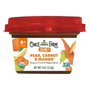 Once Upon a Farm Organic Baby Food, Pear, Carrot & Mango, 4 oz Bowl
