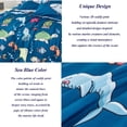 thumbnail image 6 of URBONUR 3 Pieces Ocean Full Bedding Set for Boys Teens Girls Dolphins Fish Starlife Comforter Sets Sealife Reversibl Bed Sets, 6 of 8