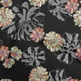 thumbnail image 1 of oneOone Silk Tabby Black Fabric Floral With Lines Quilting Supplies Print Sewing Fabric By The Yard 42 Inch Wide, 1 of 4