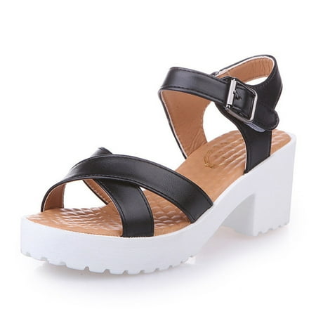 

Cathalem Up Casual Fashion Heels Breathable Sandals Lace Shoes Womens Women s sandals Womens Sandals Size 12 Black 6.5