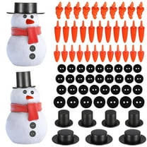 MEIBUTYUP DIY Snowman Accessories, Assorted Color Plastic, for Snowman Making and Festive Decor