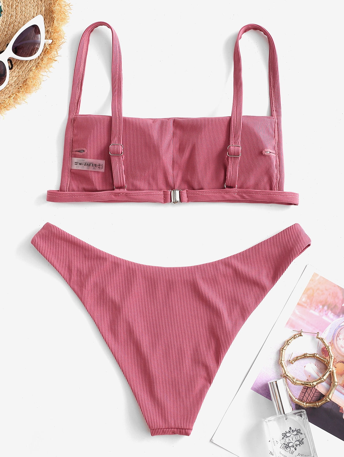 Zaful ribbed best sale bikini