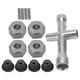 thumbnail image 3 of Adaptador de cubo hexagonal de rueda de 12mm, tuercas de seguridad de brida M4 de 7mm de espesor, juego de llaves cruzadas para coche RC 1/10, 3 of 10