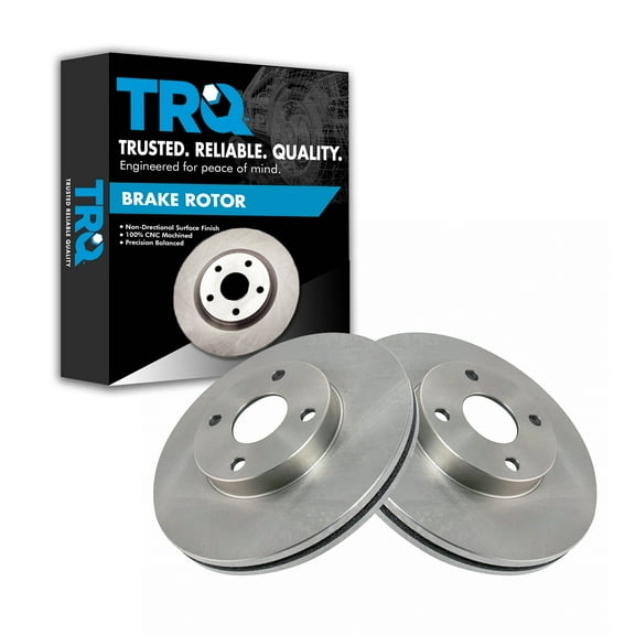 TRQ Front Brake Rotors Set Vented Fits Select 1999-2003 Mazda Protege