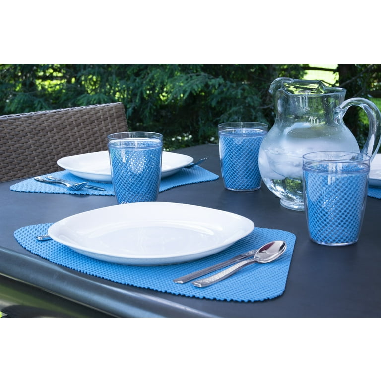 Niagara Blue Fishnet Wedge Placemat (Set of 12) Niagara Blue Fishnet Wedge Placemat (Set of 12)