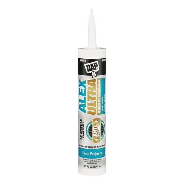 Sellador Látex Avanzado Caulk DAP Alex Ultra Blanco 300 ml