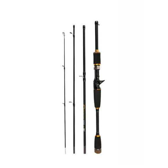 Mosiee 1Pc 4-Section Fishing Rod 1.8/2.1M Carbon Fiber Lure Fishing Rod Ml Travel Spinner Baitcasting Pole Fishing Rods Poles Parts