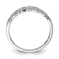 thumbnail image 2 of Belle Amore Sterling Silver Rhodium Plated Diamond Band, 2 of 6