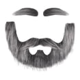 thumbnail image 1 of Barba postiza, disfraz, simulación de vello facial falso para Halloween, óperas, cumpleaños gris, 1 of 9