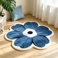 thumbnail image 6 of 23.6x23.6In Flower Shape Bathroom Floor Mat Soft Absorbent Non Slip Bath Rug Decorative Washable For Vanity Shower Tub, 6 of 6