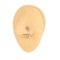 thumbnail image 2 of QQTDFG 1 Pc 20G Stainless Steel L-Shape Nose Stud Ring CZ Dangle Nose Piercing Jewelry-Style 4, 2 of 5