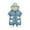 Blue, variant on LYMAYTER Infant Unisex Hooded down One-Piece Girls Boys Cartoon Warm Romper Newborn Fall Winter Crawling Clothes for 6-24 Months