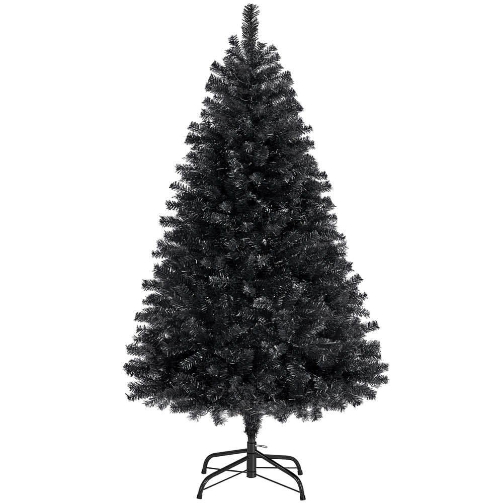 Alden Design 4.5Pre-lit Spruce Artificial Christmas Tree with 150 Incandescent Warm White Lights Holiday Decorative, Black