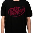 thumbnail image 2 of Dr Pepper Est. 1885 Maroon Logo Adult Black Crew Neck Oversized Heavyweight Short Sleeve Tee-Small, 2 of 7