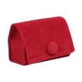 thumbnail image 3 of Bolsa organizadora de pendientes, pulseras, anillos, mini botones, caja de joyería portátil de terciopelo Rojo, 3 of 7