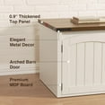 thumbnail image 3 of VEANERWOOD Cat Litter Box Enclosure for 2 Cats, Large Cat House with Double Rooms & Scratch Pad for Living Room, Bedroom, Wooden Enclosed Cat Litter Box Furniture, 3 of 9