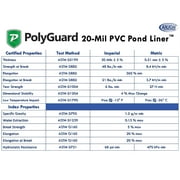 Anjon PolyGuard PVC Pond Liner, 20 ft. x 100 ft., 20-Mil
