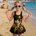 thumbnail image 4 of FUIALDOLG Little Girl One Piece Swimwear Cute Cat Swimsuit for Little Kids Sun Protection Sleeveless Swim Dressand Sunflower Swimsuit for Surfing,Water Sports,8-9Y, 4 of 7