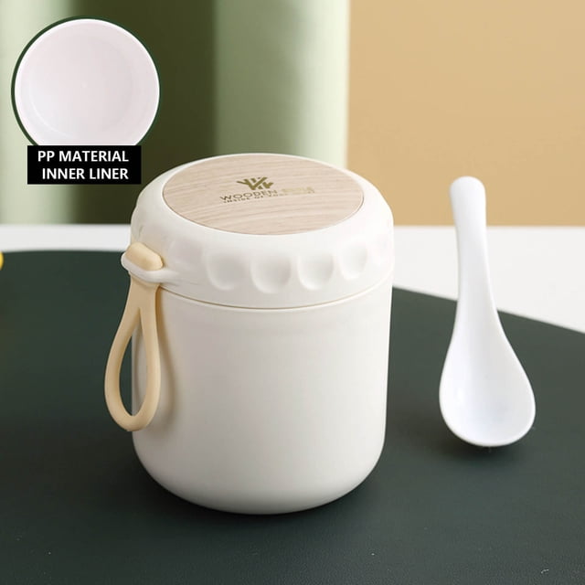 Boovnll Bento Box, Breakfast Cup Congee Cup Soup Cup Congee with Soup Lunch Box Lunch Box Office Worker Student Portable with Cover, Bento Box Adult, Bento Box for Kids, Lunch Box Containers