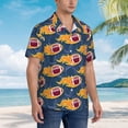 thumbnail image 5 of Fotbe Burning Rugby Balls Hawaiian Shirt for Men Unisex Summer Beach Casual Short Sleeve Cotton Linen Button Down Shirts-3X-Large, 5 of 9