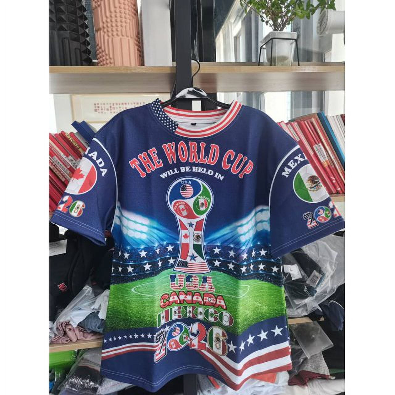 Get Your Fifa World Cup 2026 Host Nations T-Shirts World Cup Design Now- For USA-Canada-Mexico Sports T-shirts Medium Size With Free Gift!
