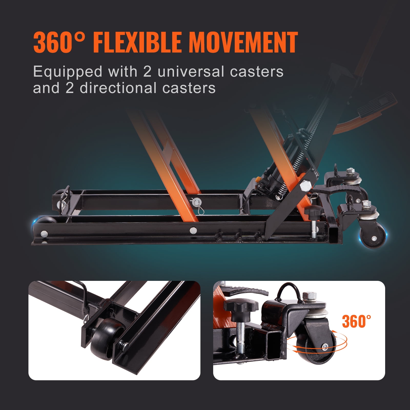 KFFKFF 1500 LB Hydraulic Motorcycle ATV Lift Jack Hydraulic Pump Hoist Jack ATV Dirt Bike Stand