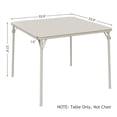 thumbnail image 3 of PIONEERWORKS PU Padded Folding Card Table, 34 Inch Portable Square Game Table with Collapsible Legs, Multifunctional Foladable Table for Game Rooms and Banquets, 1 Piece, Beige, 3 of 10