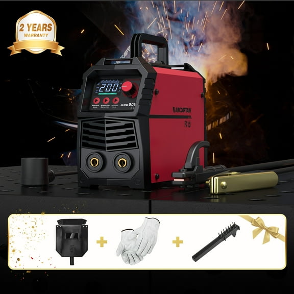 ARCCAPTAIN 200Amp Stick Welder with Lift TIG, Portable IGBT Inverter, Dual Voltage 110V/220V, LED Display, Hot Start, Arc Force, Synergic Control