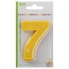 Bakery Crafts Glitter Number 7 Birthday Candle, Yellow, 3"