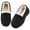 Black, variant on Boys & Girls Moccasin Memory Foam Kids House Slippers - Nonslip Indoor & Outdoor