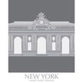 thumbnail image 3 of Fab Funky 20x24 Black Modern Framed Museum Art Print Titled - New York Grand Central Monochrome, 3 of 5