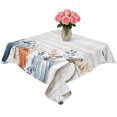 thumbnail image 2 of Blue Thanksgiving Fall Table Cloth Waterproof Tablecloths, Blue Pumpkin Eucalyptus Wood Grain Tablecloth Dining Table Cover for Kitchen Party Tabletop Outdoor, Square Tablecloth 60x60 Inch, 2 of 9