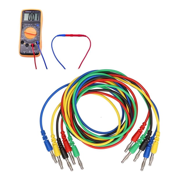 Cables De Prueba De 4 Mm Con Conector Banana Resistencia A La Corrosión Multímetro Cable De Prueba Alto Rendimiento 1000V / 10A Cables Flexibles Para Pruebas Eléctricas 5 Uds. Guardurnaity TO004630-00