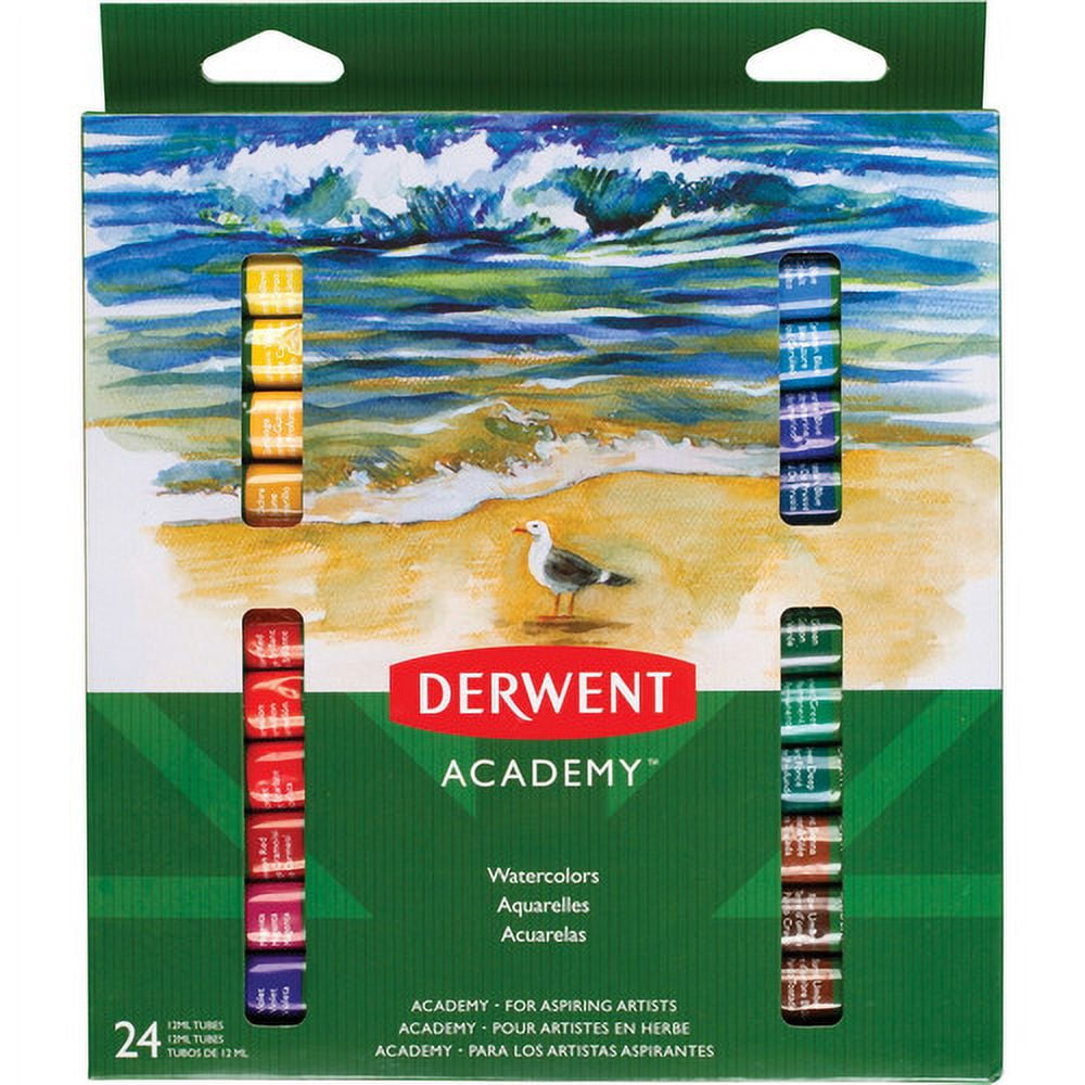 24 Color Set of Watercolor Paint In 12Ml Tubes Color Mixing Wheel — U.S. Art  Supply