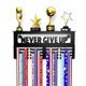 thumbnail image 1 of Never Give Up Medal Hanger Display With Shelf - Easy Install Carbon Steel Trophy And Medal Display, 1 of 5