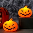 thumbnail image 3 of Cathery Halloween Pumpkin LED Lantern Light Up Pumpkin Decorative Lamp Night Light Indoor/Outdoor Table Party Decor, 3 of 8