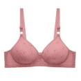 thumbnail image 4 of Women's Blissful Benefits Underarm-Smoothing with Seamless Stretch Wireless Lightly Lined Comfort Bra Pink 40, 4 of 4