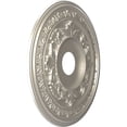 thumbnail image 2 of Ekena Millwork 19"OD x 3 1/2"ID x 1"P Baltimore Thermoformed PVC Ceiling Medallion (Fits Canopies up to 7 3/4"), Bright Coat Aluminum, 2 of 10