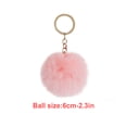 thumbnail image 1 of Bewildely Fuzzy Ball Llavero Encantadores Llaveros Multifuncional Conveniente Adorable Multi-colores Llaveros Mujeres Negro 4cm Artesanía Rosa 6cm Bewildely HA059936-24, 1 of 6