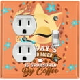 thumbnail image 1 of Metal Light Switch Wall Plate Outlet Cover (Today's Good Mood is Sponsored By Coffee Cat Orange - Single Duplex Single Toggle), 1 of 2
