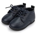 thumbnail image 3 of Infant Baby Boys Girls Classic PU Leather Wedding Loafers Brogue Toddler Oxford Dress Shoes First Steps Walking Flat Lazy Crib Shoe, 3 of 6