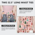 thumbnail image 6 of Pink Christmas Nutcracker Apron-Garden Aprons for Women with Pockets-Cotton Linen Waterproof Kitchen Cooking Gardening Aprons Adjustable for Kitchen,Cooking,BBQ and Salon 32"x27", 6 of 7