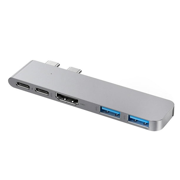 5-en-2 USB-C Hub Type-C Station d'Accueil Multiport Adaptateur avec 4K HD USB C Port de Charge de Données Compatible avec MacBook Air MacBook Pro