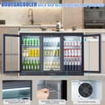 thumbnail image 3 of 3-door Back Bar Beverage Refrigerator – 11.4 Cu.ft Commercial Counter-height Cooler With Led Display For Beer, Wine & Soda, 3 of 5