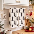 thumbnail image 3 of MYUNNIL 2Pcs Christmas Themed Hand Towels, 16 x 24" Soft Absorbent Xmas Tree Pattern Decorative Dish Towels, Reusable Seasonal Towels for Bathroom Kitchen & Holiday Gift, 3 of 6