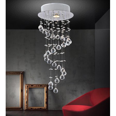

1 Light Flush Mount with Chrome finish