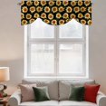 thumbnail image 3 of Tie Up Valances for Windows, Orange Sunflowers Fall Adjustable Valance Curtains Window Treatment for Living Room, Thanksgiving Botanical Floral Rod Pocket Kitchen Curtains & Drapes 60x18 Inch, 3 of 9